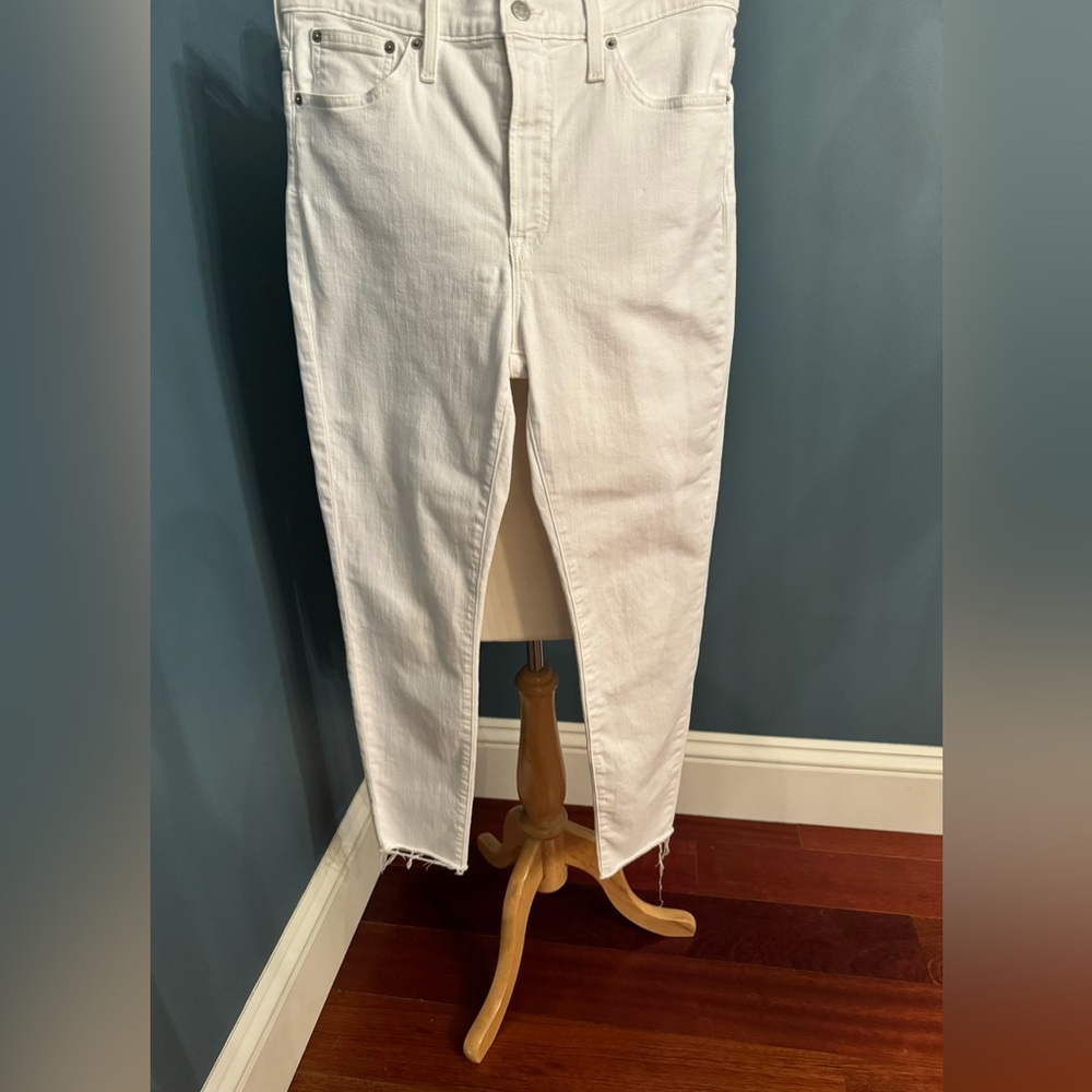 J. Crew High Rise Jeans in white